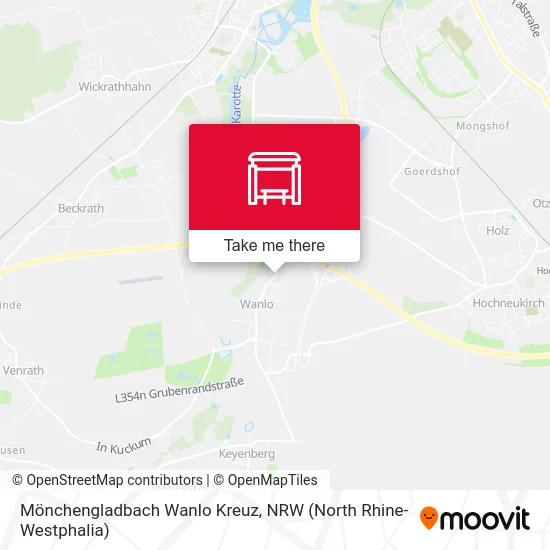 Карта Mönchengladbach Wanlo Kreuz