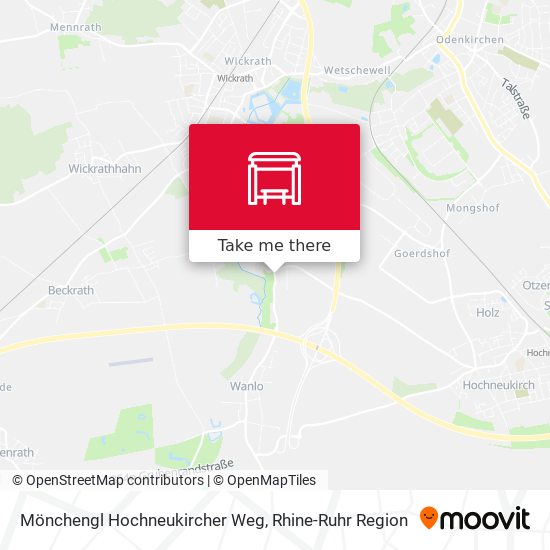 Карта Mönchengl Hochneukircher Weg