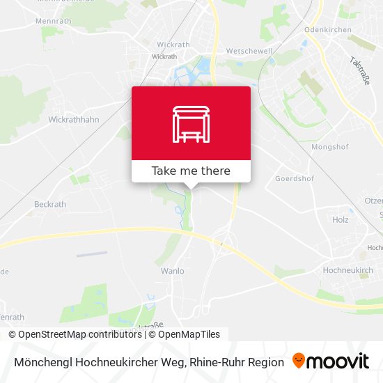 Mönchengl Hochneukircher Weg map