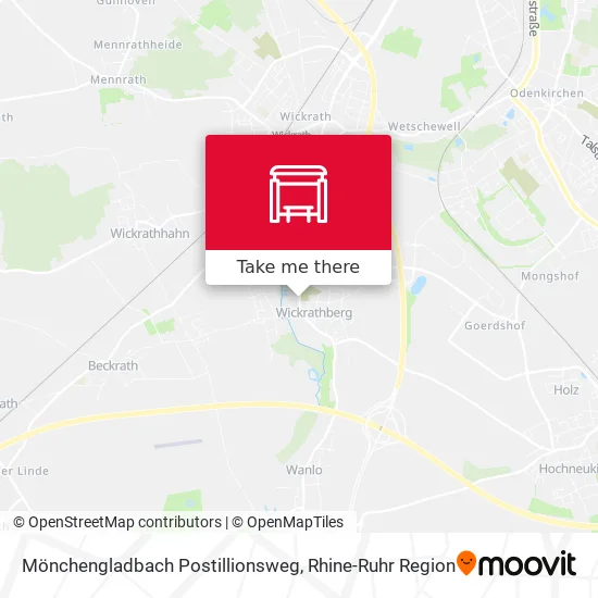 Карта Mönchengladbach Postillionsweg