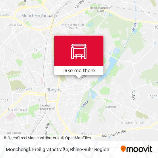 Карта Mönchengl. Freiligrathstraße