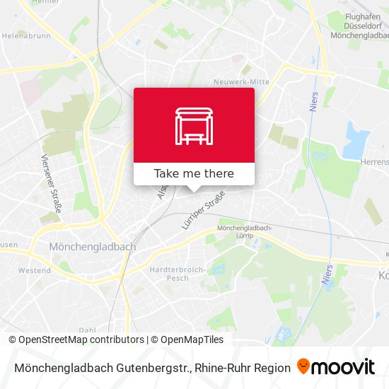 Карта Mönchengladbach Gutenbergstr.