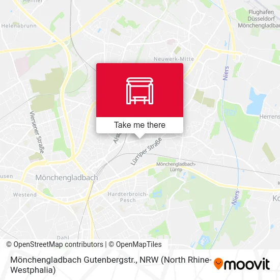 Карта Mönchengladbach Gutenbergstr.