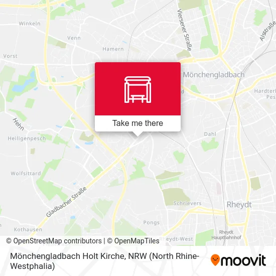 Карта Mönchengladbach Holt Kirche