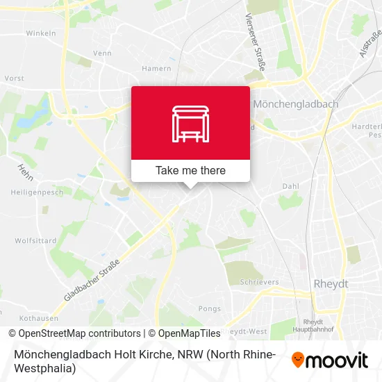 Карта Mönchengladbach Holt Kirche