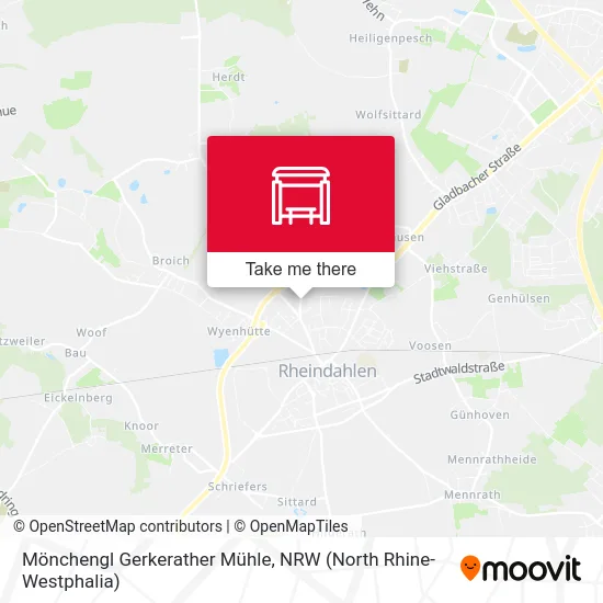 Карта Mönchengl Gerkerather Mühle