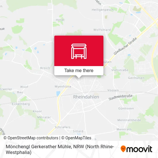 Карта Mönchengl Gerkerather Mühle