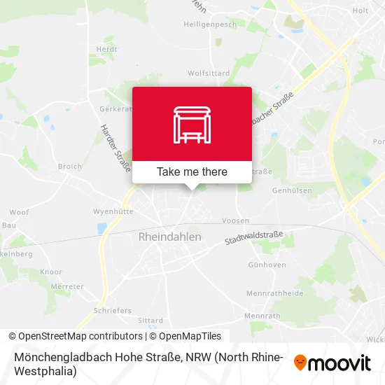 Карта Mönchengladbach Hohe Straße