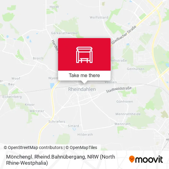 Карта Mönchengl. Rheind.Bahnübergang