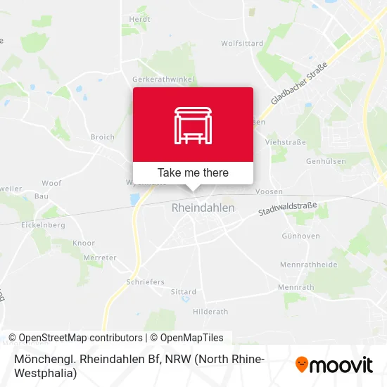 Карта Mönchengl. Rheindahlen Bf