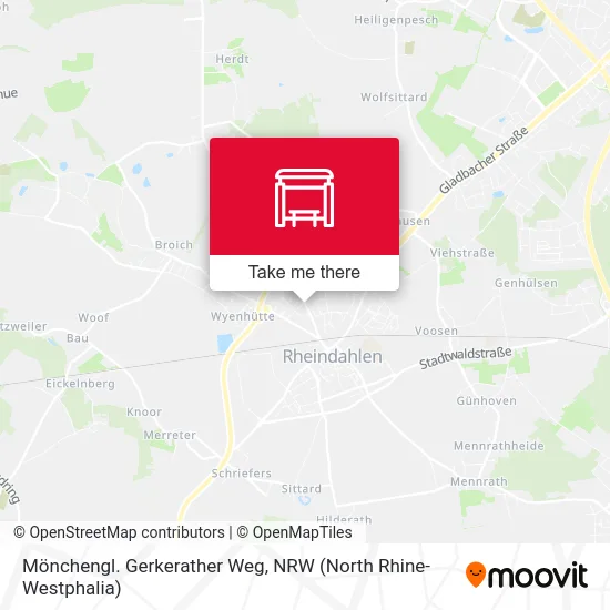 Карта Mönchengl. Gerkerather Weg