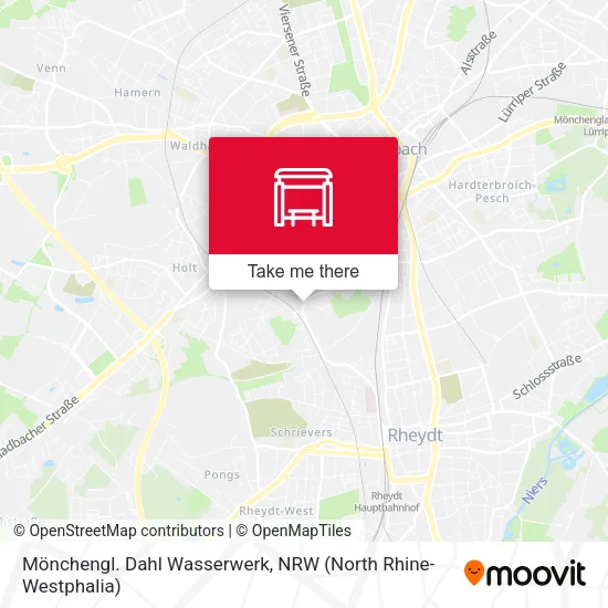 Карта Mönchengl. Dahl Wasserwerk