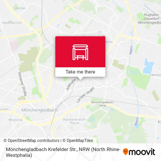 Карта Mönchengladbach Krefelder Str.