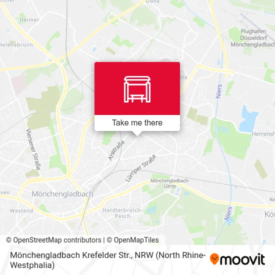 Карта Mönchengladbach Krefelder Str.