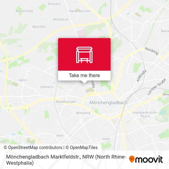 Карта Mönchengladbach Marktfeldstr.