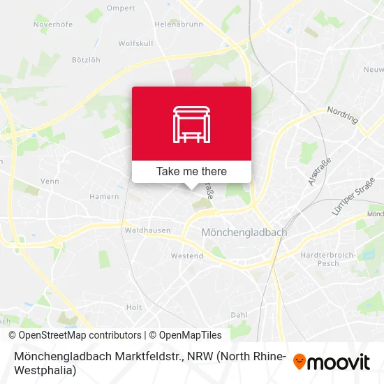 Карта Mönchengladbach Marktfeldstr.