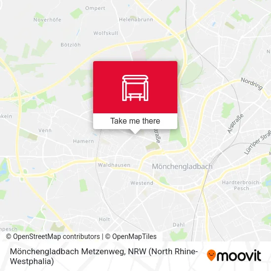 Карта Mönchengladbach Metzenweg