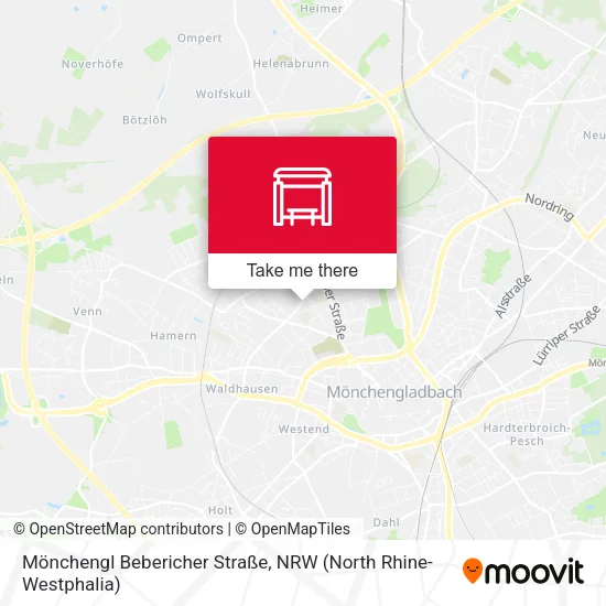 Карта Mönchengl Bebericher Straße