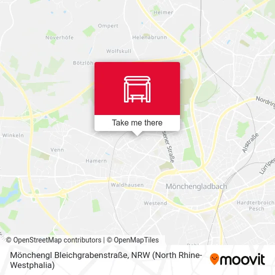 Карта Mönchengl Bleichgrabenstraße