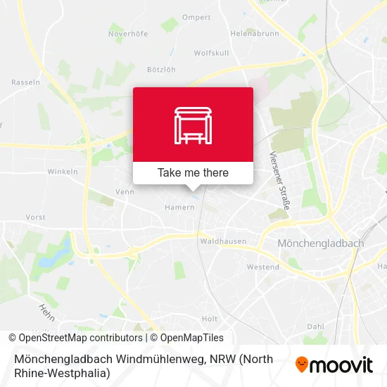 Карта Mönchengladbach Windmühlenweg