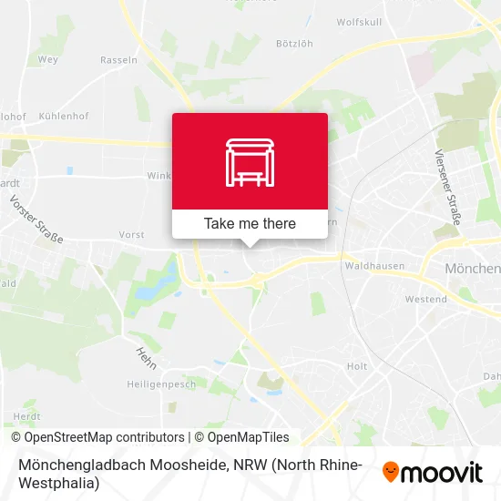 Карта Mönchengladbach Moosheide