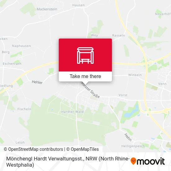 Карта Mönchengl Hardt Verwaltungsst.