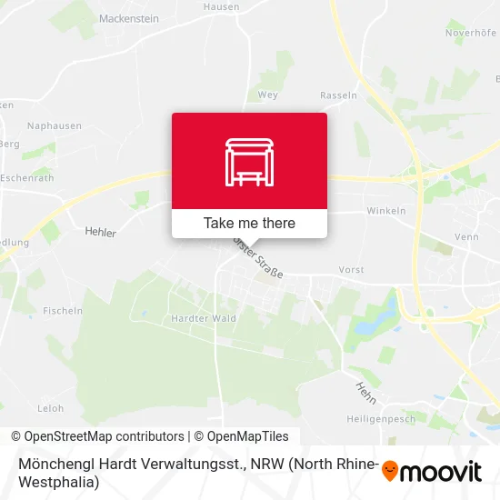 Карта Mönchengl Hardt Verwaltungsst.