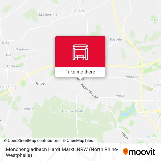 Карта Mönchengladbach Hardt Markt