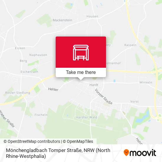 Карта Mönchengladbach Tomper Straße