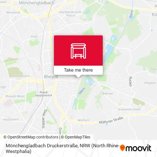 Карта Mönchengladbach Druckerstraße