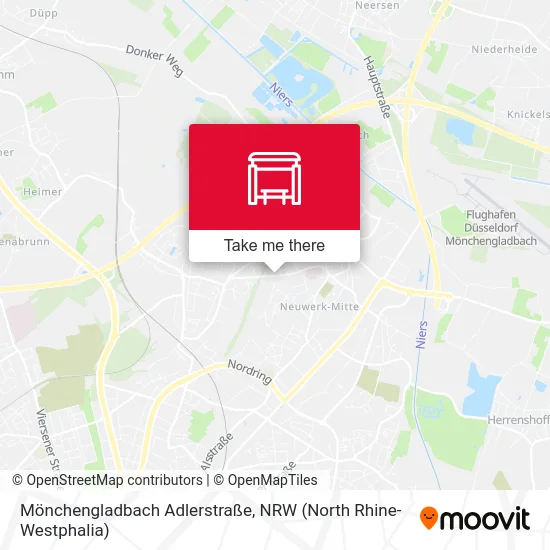 Карта Mönchengladbach Adlerstraße