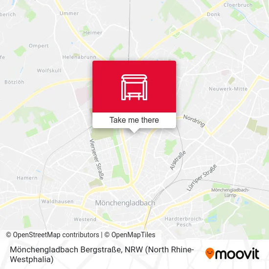 Карта Mönchengladbach Bergstraße