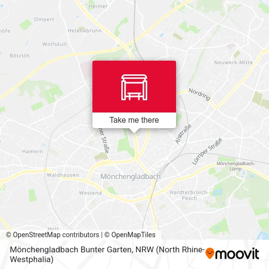 Карта Mönchengladbach Bunter Garten