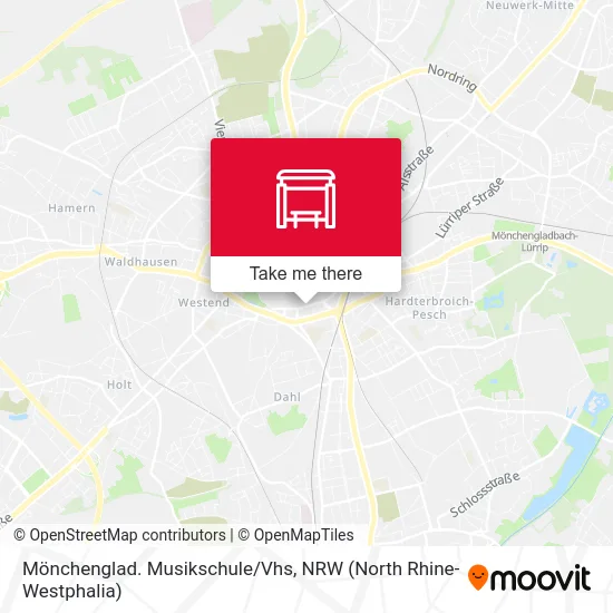 Карта Mönchenglad. Musikschule/Vhs
