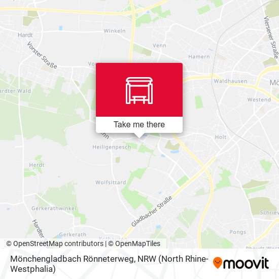 Mönchengladbach Rönneterweg map