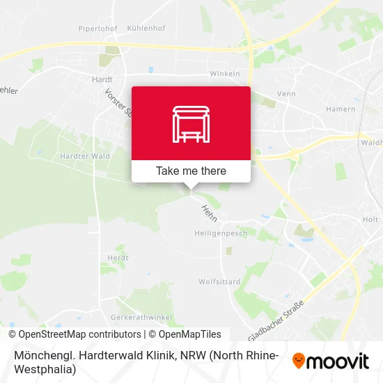 Карта Mönchengl. Hardterwald Klinik