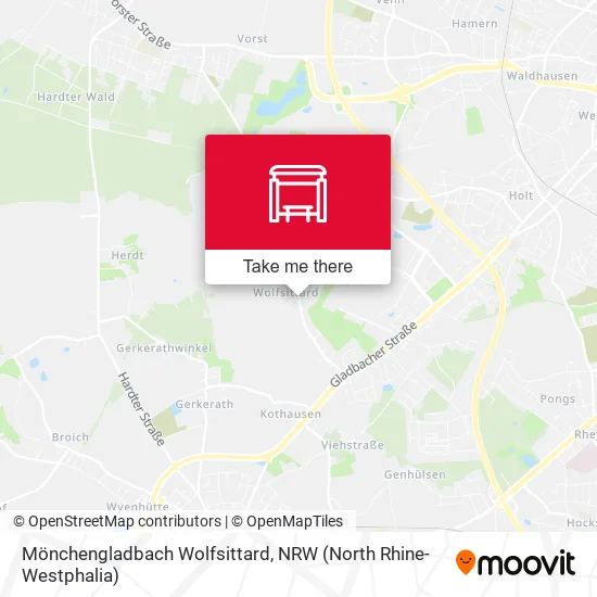 Карта Mönchengladbach Wolfsittard
