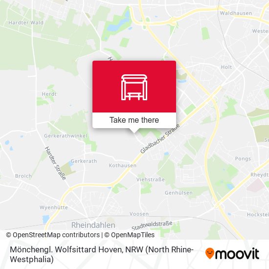 Карта Mönchengl. Wolfsittard Hoven