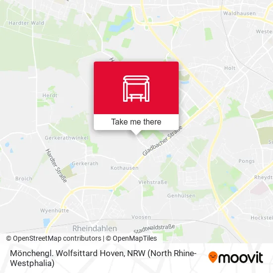 Карта Mönchengl. Wolfsittard Hoven