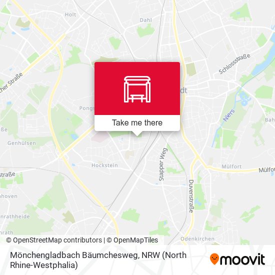 Mönchengladbach Bäumchesweg map