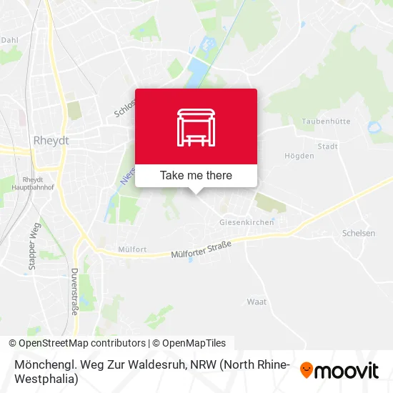 Карта Mönchengl. Weg Zur Waldesruh