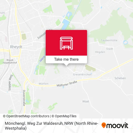 Карта Mönchengl. Weg Zur Waldesruh