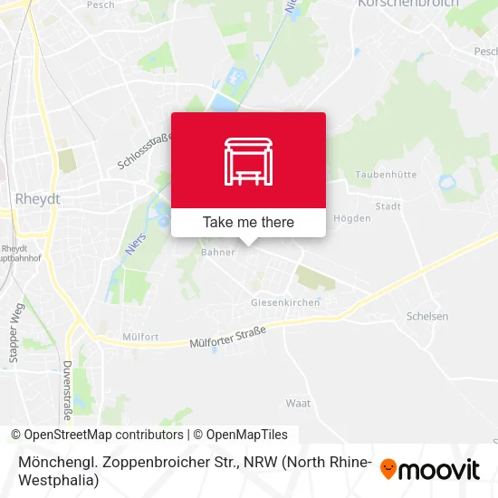 Карта Mönchengl. Zoppenbroicher Str.