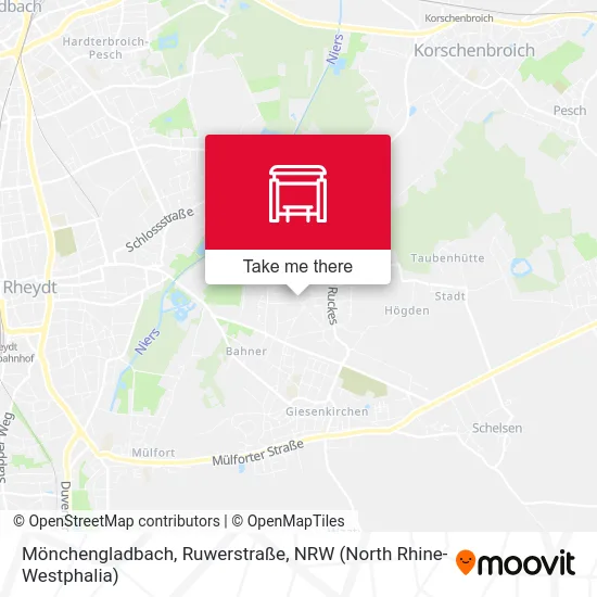 Карта Mönchengladbach, Ruwerstraße