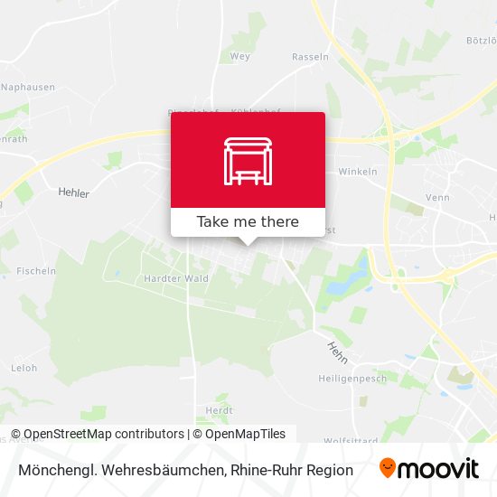 Mönchengl. Wehresbäumchen map