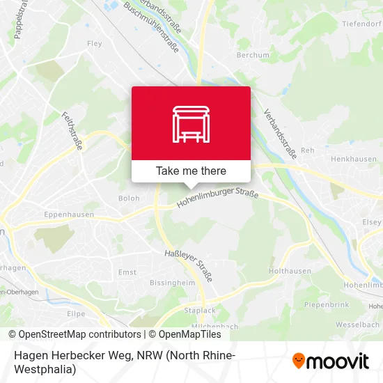 Hagen Herbecker Weg map