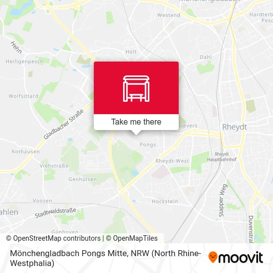Карта Mönchengladbach Pongs Mitte