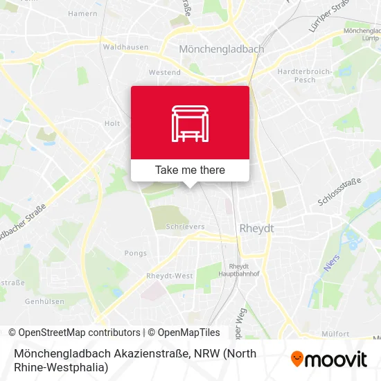 Карта Mönchengladbach Akazienstraße