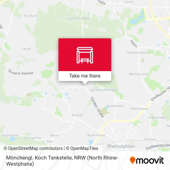 Карта Mönchengl. Koch Tankstelle