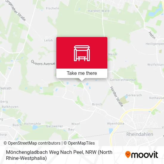 Карта Mönchengladbach Weg Nach Peel